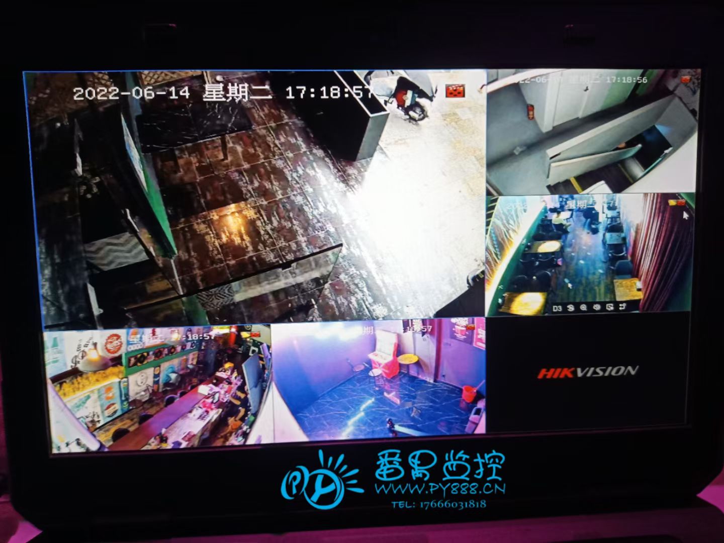 番禺橋南清吧監(jiān)控安裝工程